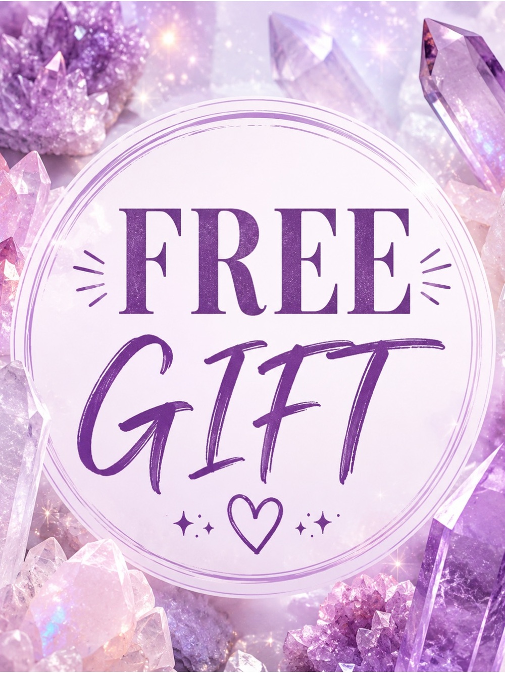 FREE GIFT Purple Graphic Sign